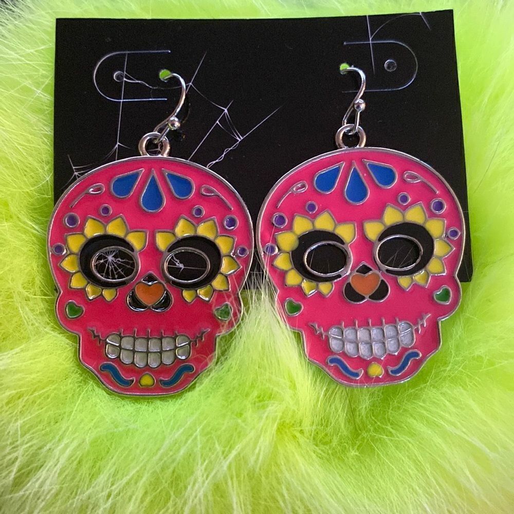 Day of the Dead Earrings - Picture 1 of 4